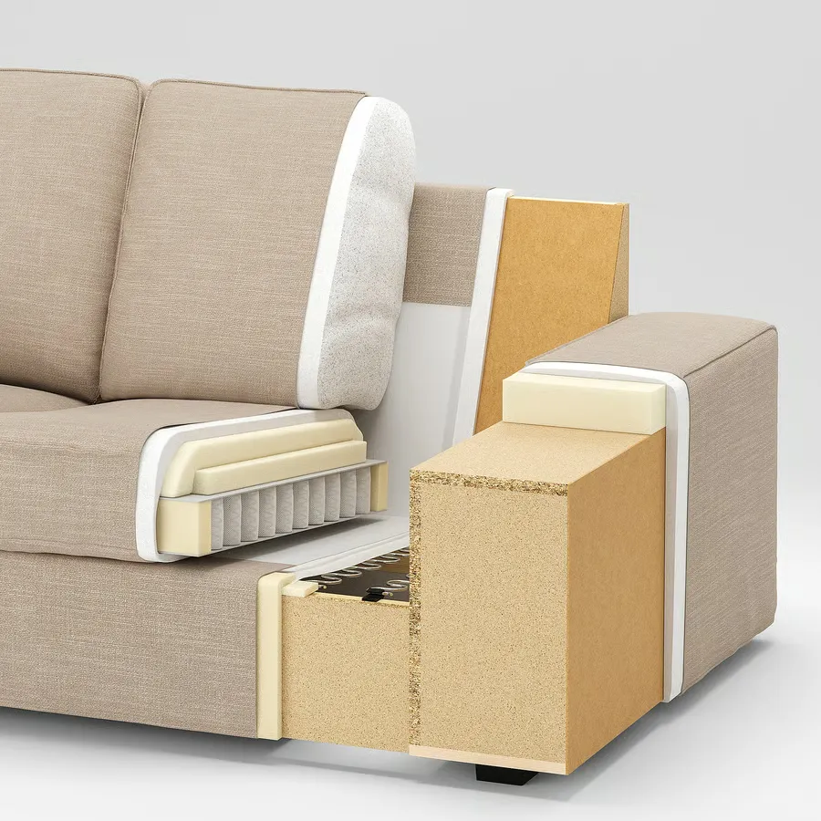 مبل راحتی دو نفره تیبلبی بژ/خاکستری ایکیا مدل KIVIK