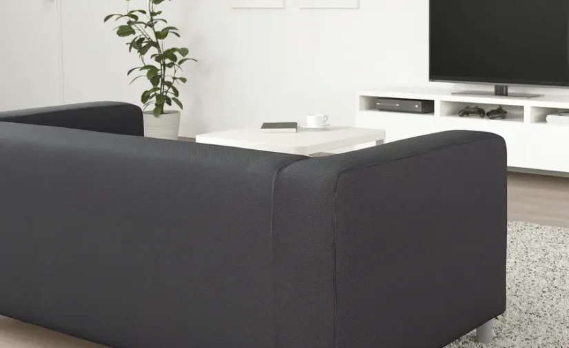 مبل دو نفره خاکستری ویسل ایکیا مدل KLIPPAN