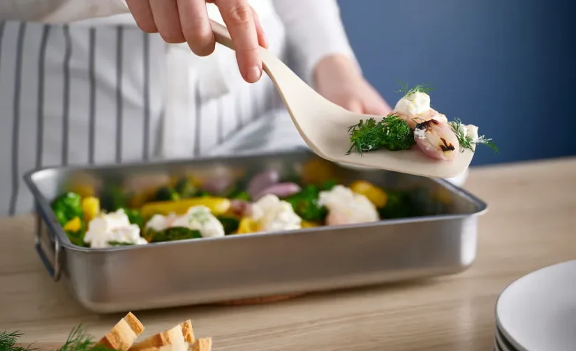 کفگیر بژ روشن/آنتراسیت سایز ۳۲ ایکیا مدل KNORRHANE