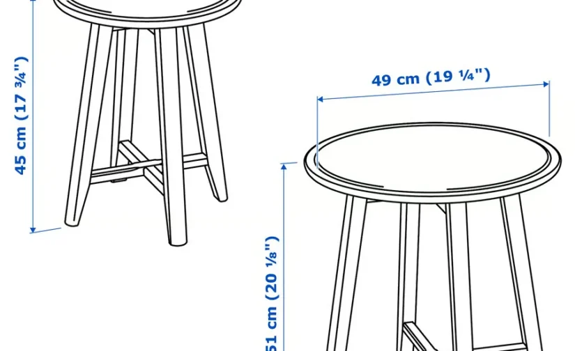 مجموعه ۲ تایی میز عسلی سفید ایکیا مدل KRAGSTA
