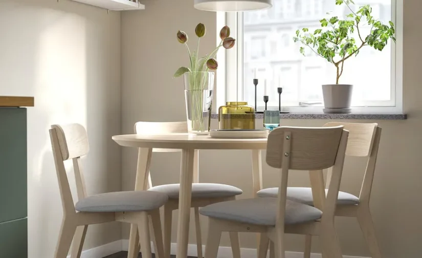 میز روکش روکش خاکستر سایز ۱۰۵ ایکیا مدل LISABO