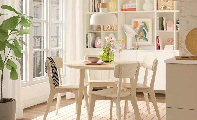 میز روکش روکش خاکستر سایز ۱۰۵ ایکیا مدل LISABO