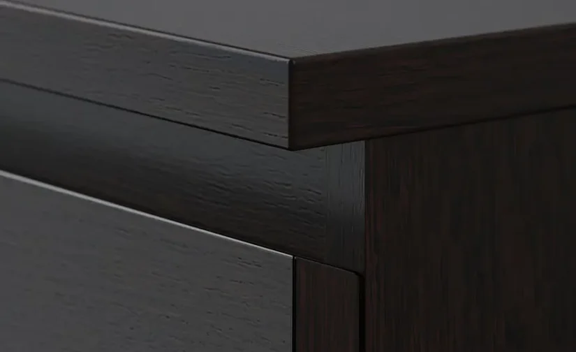 کمد پاتختی دو کشو مشکی ایکیا سایز ۴۰x۵۵ مدل MALM