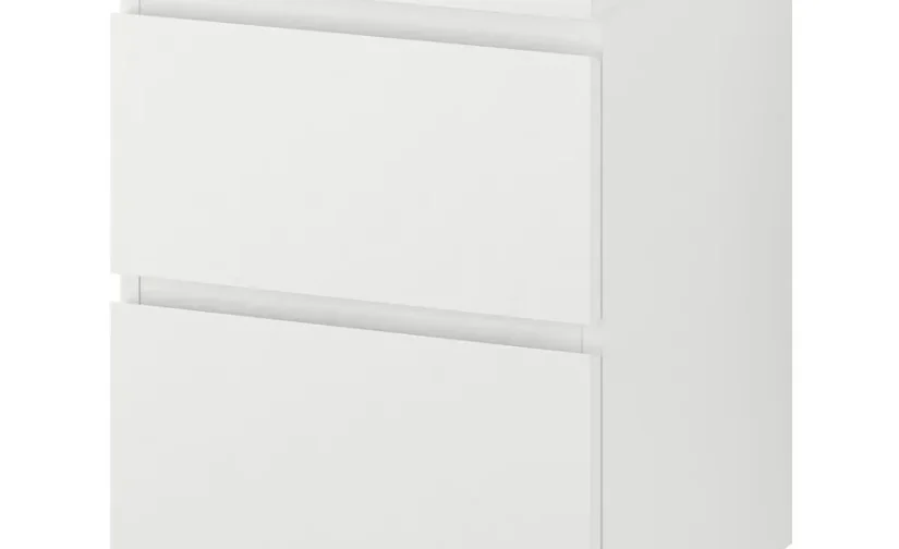 کمد پاتختی دو کشو سفید ایکیا سایز ۴۰x۵۵ مدل MALM