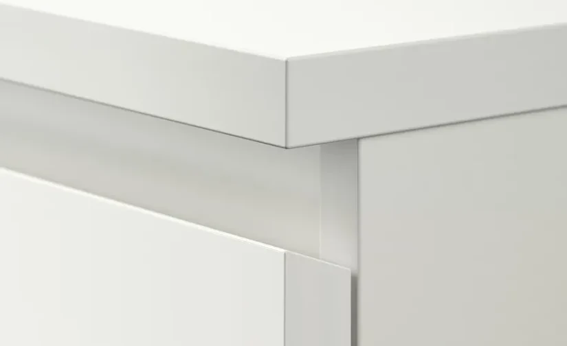 کمد پاتختی دو کشو سفید ایکیا سایز ۴۰x۵۵ مدل MALM