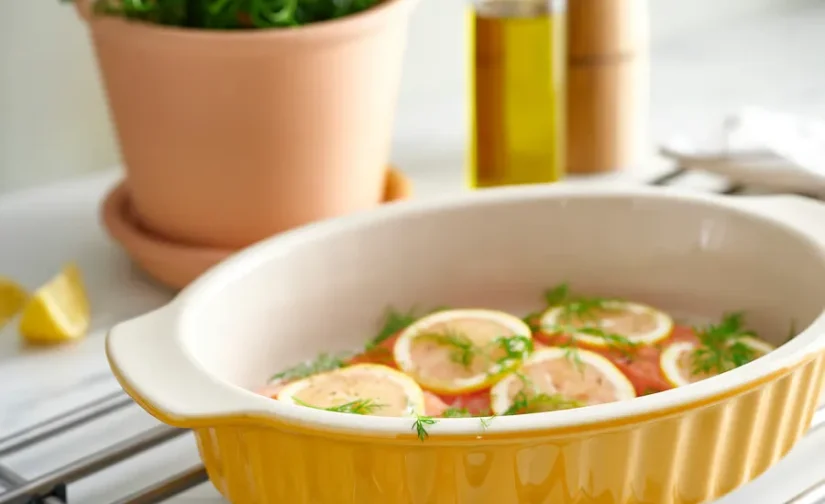 ظرف فر بیضی/زرد روشن سایز ۳۲x۲۱ ایکیا مدل POETISK