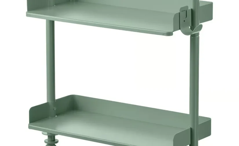 قفسه رومیزی خاکستری-سبز روشن سایز ۴۰x۳۷ ایکیا مدل RELATERA