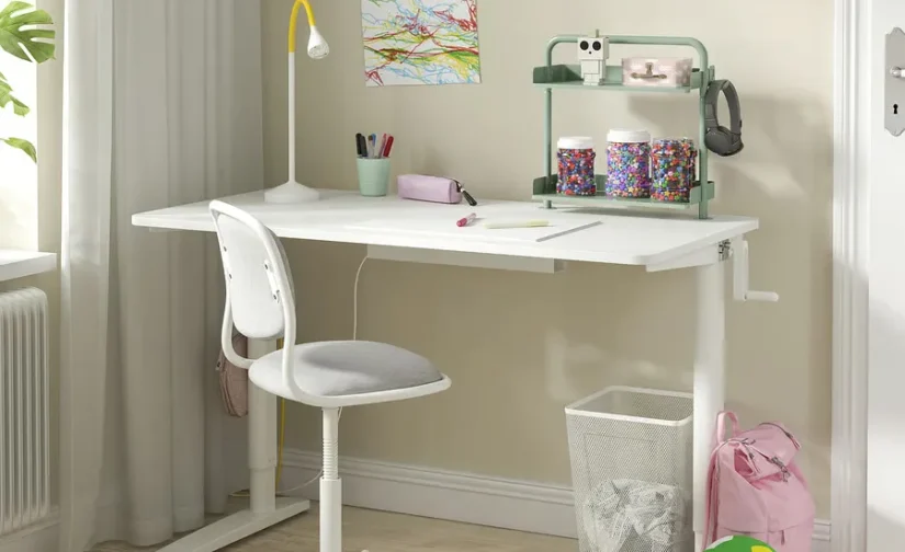 قفسه رومیزی خاکستری-سبز روشن سایز ۴۰x۳۷ ایکیا مدل RELATERA