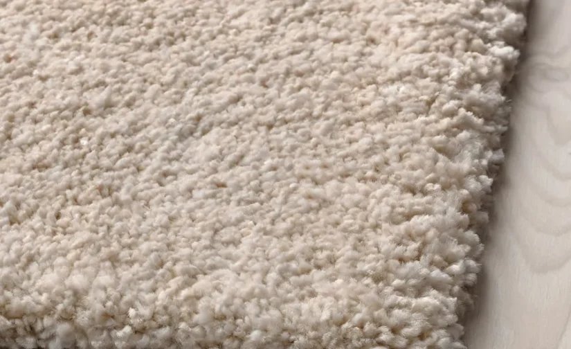 فرش پرز کوتاه سفید مایل به کرم سایز ۲۰۰x۳۰۰ ایکیا مدل STOENSE