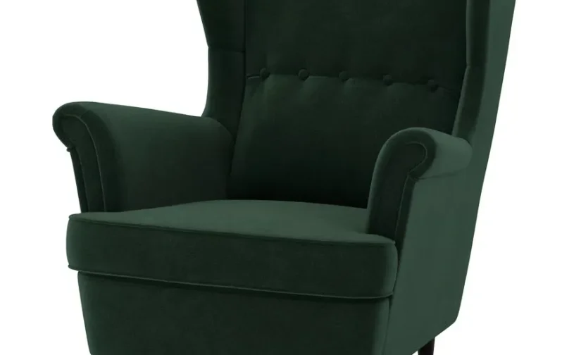 صندلی راحتی طرح جوپارپ سبز تیره ایکیا مدل STRANDMON