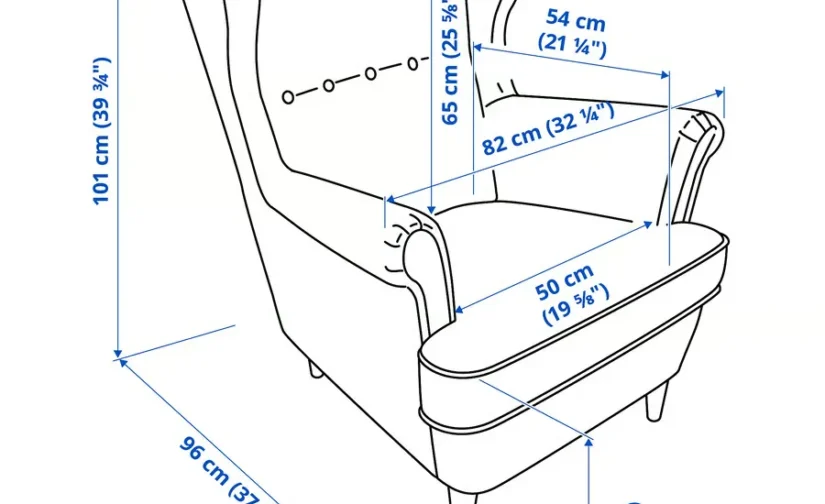 صندلی راحتی تاشو طرح ویبربو مشکی/بژ ایکیا مدل STRANDMON