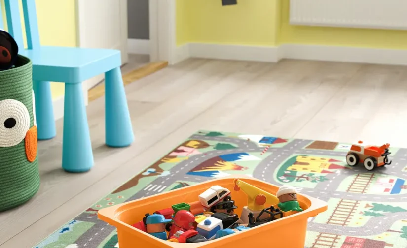 ارگانایزر خاکستری روشن نارنجی/سفید سایز ۹۹x۴۴x۵۶ ایکیا مدل TROFAST