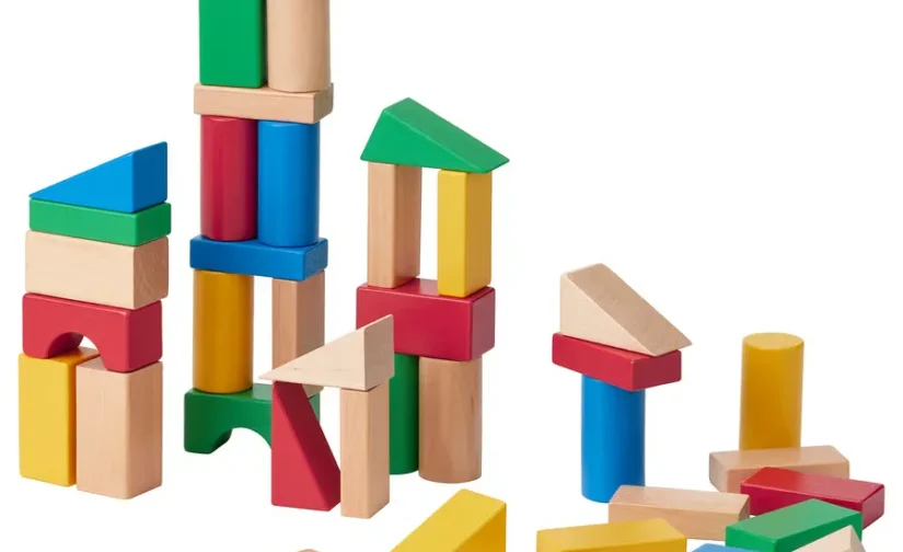 مجموعه بلوک‌های ساختمانی چوبی ۴۰ تکه چند رنگ ایکیا مدل UNDERHÅLLA