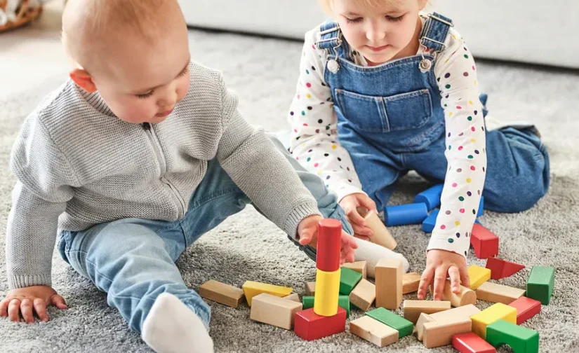 مجموعه بلوک‌های ساختمانی چوبی ۴۰ تکه چند رنگ ایکیا مدل UNDERHÅLLA