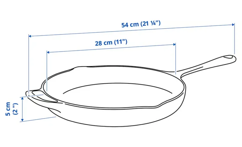 ماهیتابه چدنی سایز 28 ایکیا مدل VARDAGEN