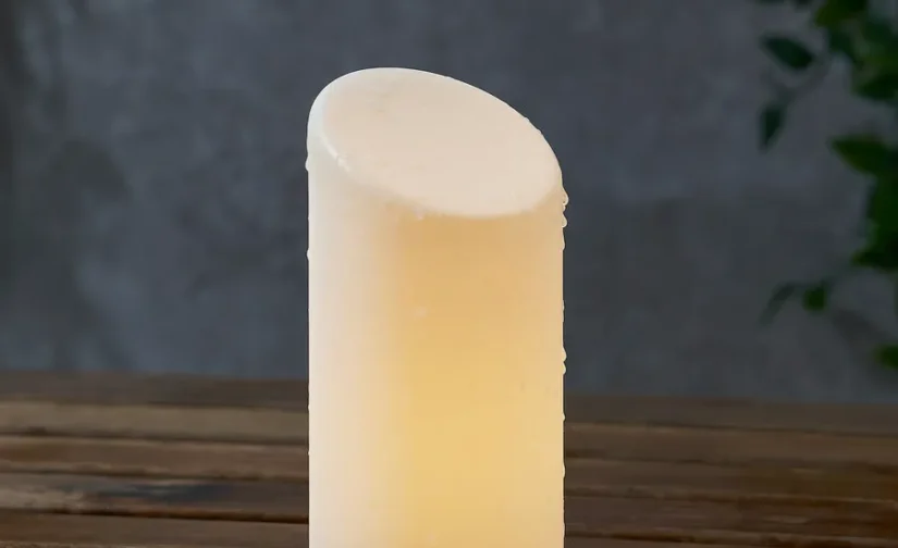 شمع بلوکی ال ای دی سفید سایز ۱۶ ایکیا مدل ÄDELLÖVSKOG