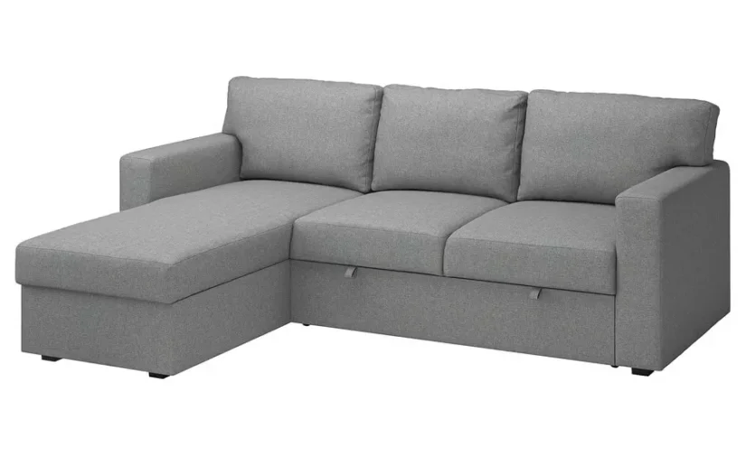 مبل تختخواب شو سه نفره به همراه کاناپه راحتی بژ/خاکستری ایکیا مدل BÅRSLÖV