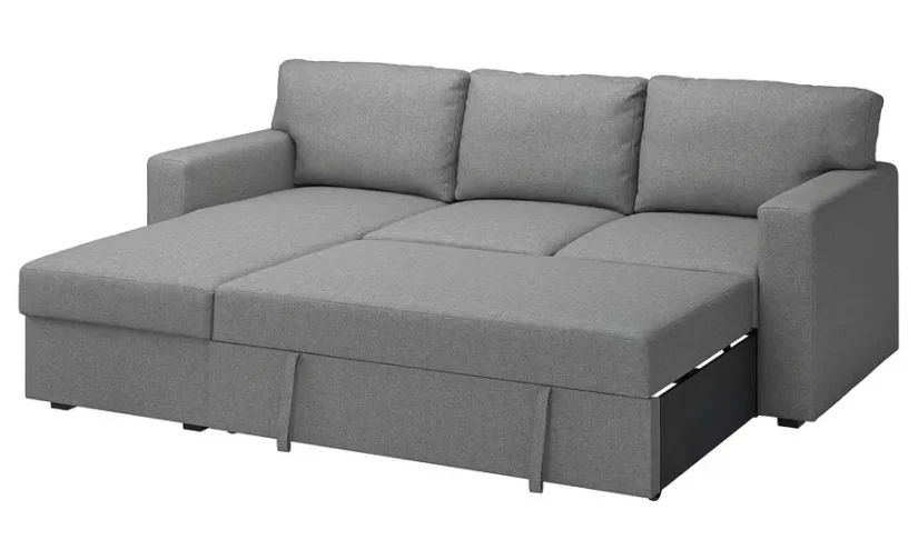 مبل تختخواب شو سه نفره به همراه کاناپه راحتی بژ/خاکستری ایکیا مدل BÅRSLÖV