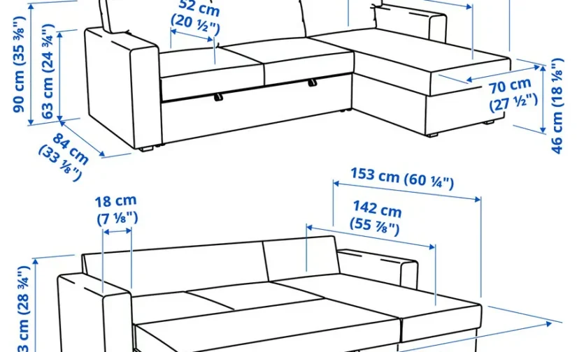 مبل تختخواب شو سه نفره به همراه کاناپه راحتی بژ/خاکستری ایکیا مدل BÅRSLÖV