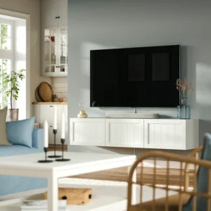میز تلویزیون سفید سایز ۱۸۰x۴۲x۳۸ ایکیا مدل BESTÅ