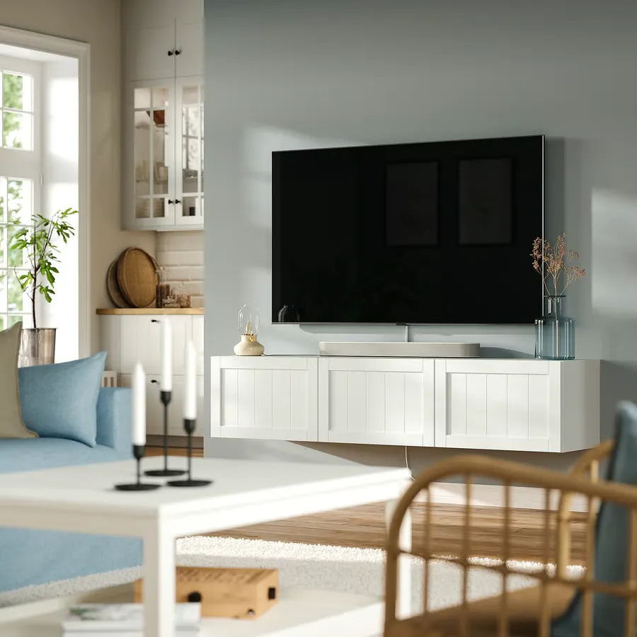 میز تلویزیون سفید سایز ۱۸۰x۴۲x۳۸ ایکیا مدل BESTÅ