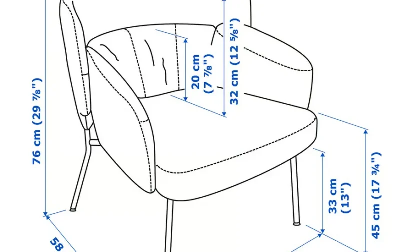 صندلی راحتی ویسل خاکستری تیره/کابوسا خاکستری تیره ایکیا مدل BINGSTA