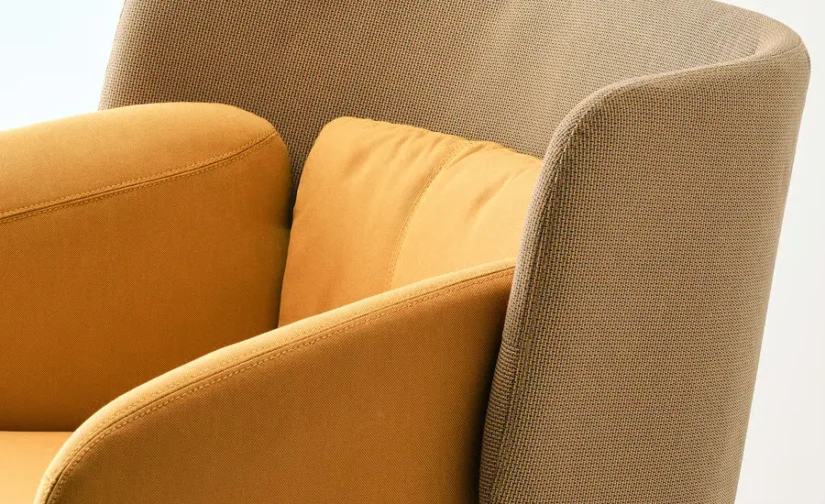 صندلی راحتی ویسل زرد تیره/کابوسا زرد تیره ایکیا مدل BINGSTA