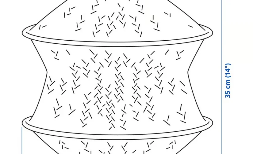 لوستر بژ/مشکی سایز ۴۵ ایکیا مدل BLÅSTÅNG / HEMMA