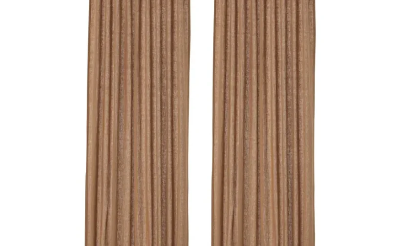 پرده ۱ جفت بژ تیره/با نوار تزئینی سایز ۱۴۵x۳۰۰ ایکیا مدل DYTÅG