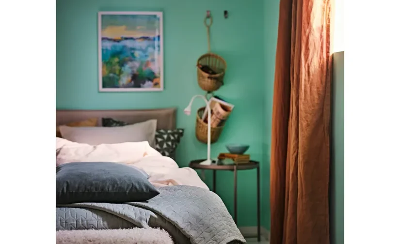 پرده ۱ جفت بژ تیره/با نوار تزئینی سایز ۱۴۵x۳۰۰ ایکیا مدل DYTÅG