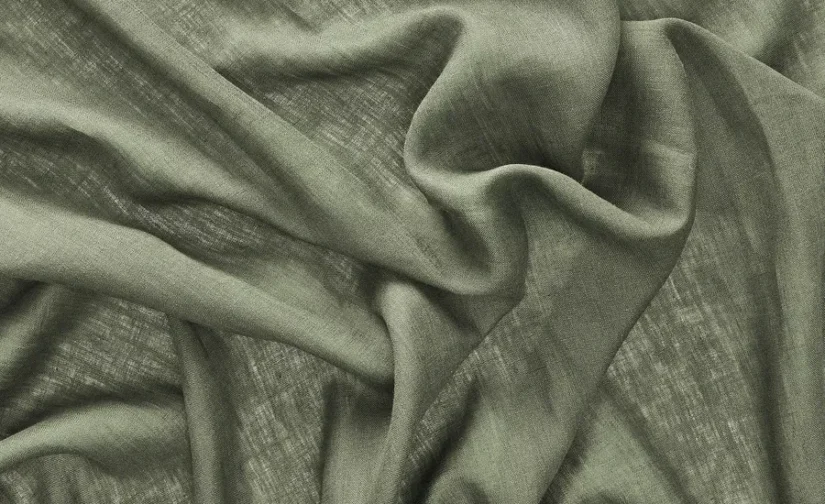 پرده ۱ جفت خاکستری-سبز/با نوار تزئینی سایز ۱۴۵x۳۰۰ ایکیا مدل DYTÅG