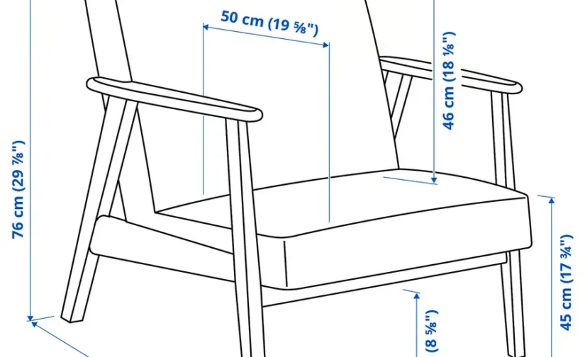 صندلی راحتی خاکستری-فیروزه‌ای کلینج ایکیا مدل EKENÄSET