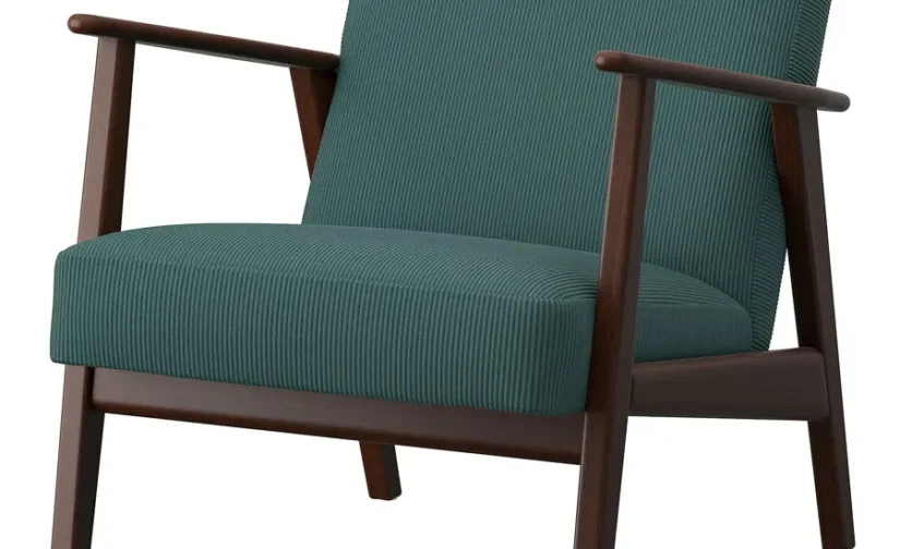 صندلی راحتی خاکستری-فیروزه‌ای کلینج ایکیا مدل EKENÄSET