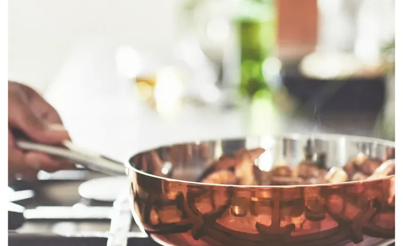 ماهیتابه با درب مسی/استیل ضد زنگ سایز 25 ایکیا مدل FINMAT