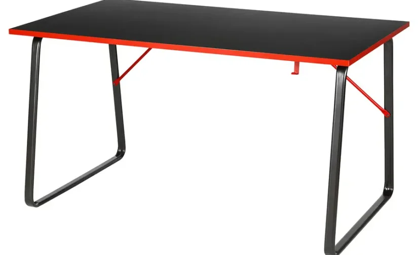 میز تحریر مشکی سایز ۱۴۰x۸۰ ایکیا مدل HUVUDSPELARE