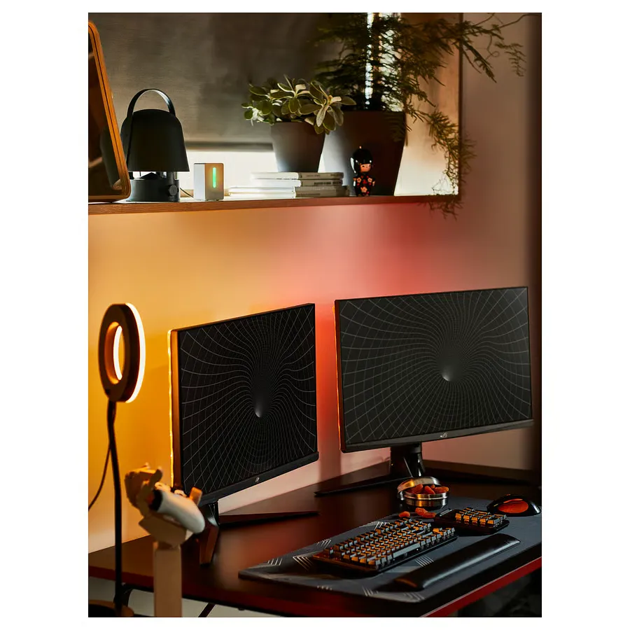 میز تحریر مشکی سایز ۱۴۰x۸۰ ایکیا مدل HUVUDSPELARE