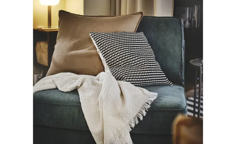 مبل تختخواب شو یک نفره خاکستری فیروزه‌ای ایکیا مدل KIVIK