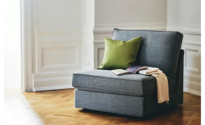 مبل تختخواب شو یک نفره بژ/خاکستری ایکیا مدل KIVIK