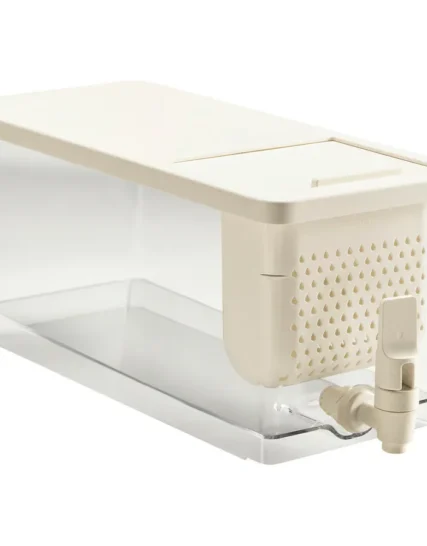 ظرف با درب شیشه‌ای برای یخچال شفاف ۴.۵ لیتر ایکیا مدل KLIPPKAKTUS