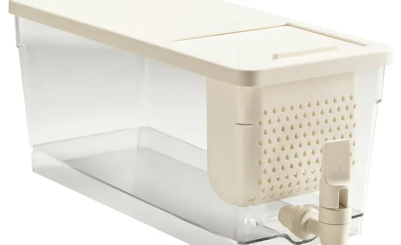 ظرف با درب شیشه‌ای برای یخچال شفاف ۴.۵ لیتر ایکیا مدل KLIPPKAKTUS