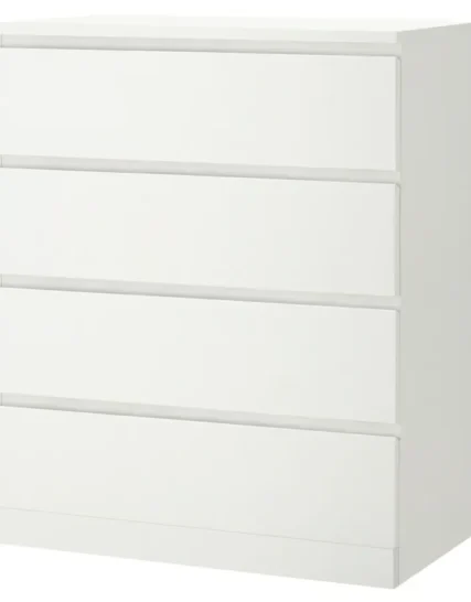 کمد ۴ کشو سفید سایز ۸۰x۱۰۰ ایکیا مدل MALM