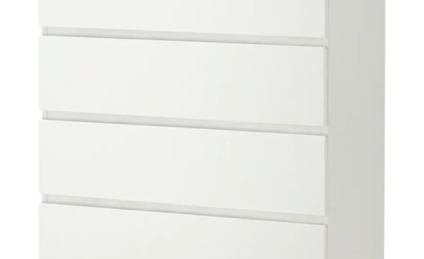 کمد ۴ کشو سفید سایز ۸۰x۱۰۰ ایکیا مدل MALM