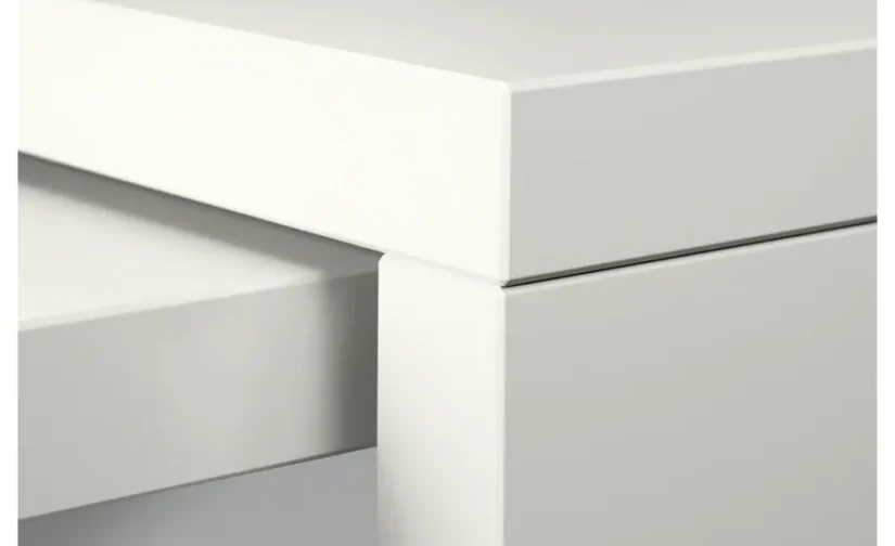 میز تحریر با پنل کشویی سفید سایز ۱۵۱x۶۵ ایکیا مدل MALM