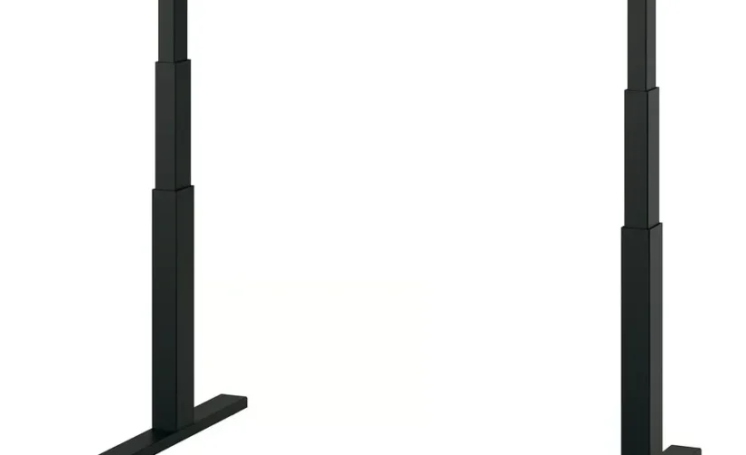 میز با قابلیت تنظیم ارتفاع برقی توس/مشکی سایز ۱۲۰x۸۰ ایکیا مدل MITTZON