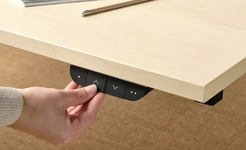 نشیمن/استند رومیزی روکش برقی توس/مشکی سایز ۱۲۰x۸۰ ایکیا مدل MITTZON