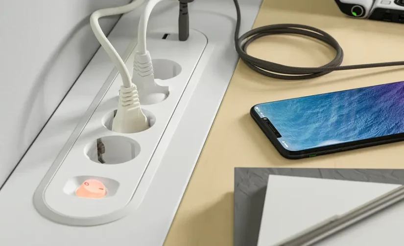 نشیمن/استند رومیزی روکش برقی توس/سفید سایز ۱۲۰x۸۰ ایکیا مدل MITTZON