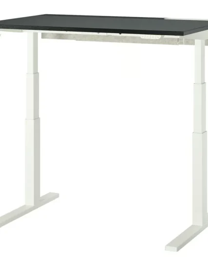 میز با قابلیت تنظیم ارتفاع برقی سفید/مشکی سایز 120*80 ایکیا مدل MITTZON