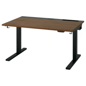 میز با قابلیت تنظیم ارتفاع برقی روکش گردو / مشکی سایز 120*80 ایکیا مدل MITTZON