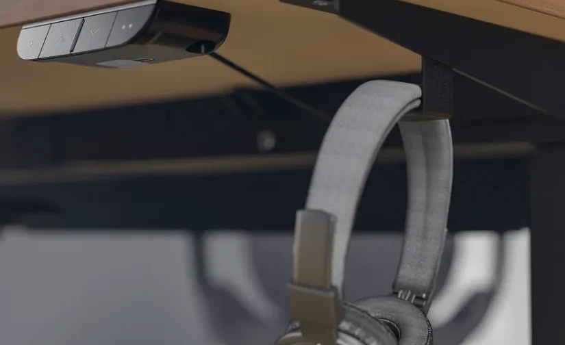 میز با قابلیت تنظیم ارتفاع برقی روکش گردو / مشکی سایز 120*80 ایکیا مدل MITTZON