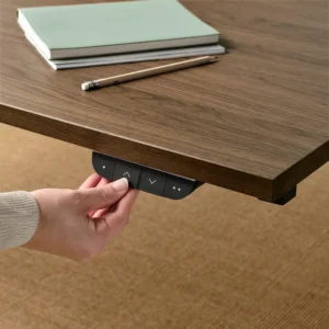 میز با قابلیت تنظیم ارتفاع برقی روکش گردو / مشکی سایز 120*80 ایکیا مدل MITTZON